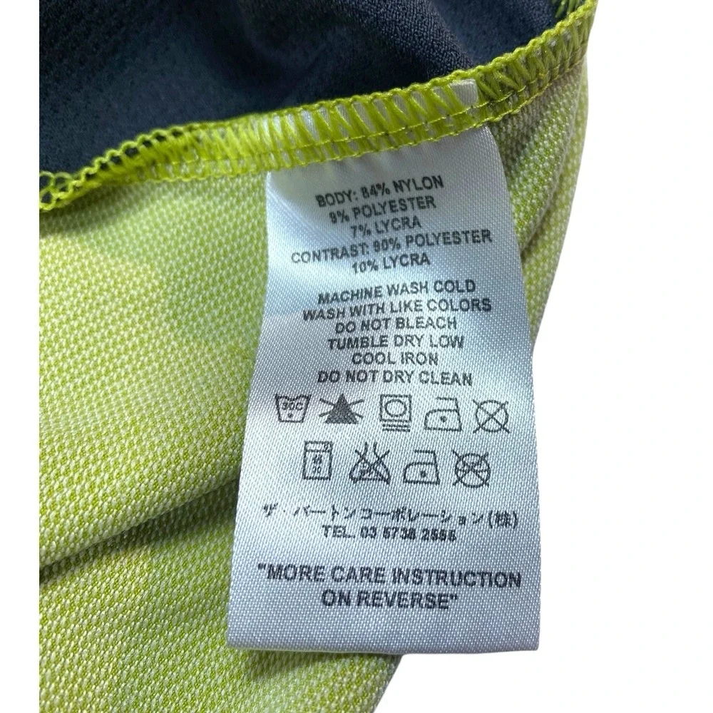 2 VTG Burton Shirt Mens M Yellow Blue Thermal Base Layer Long Sleeve Graphic Y2K